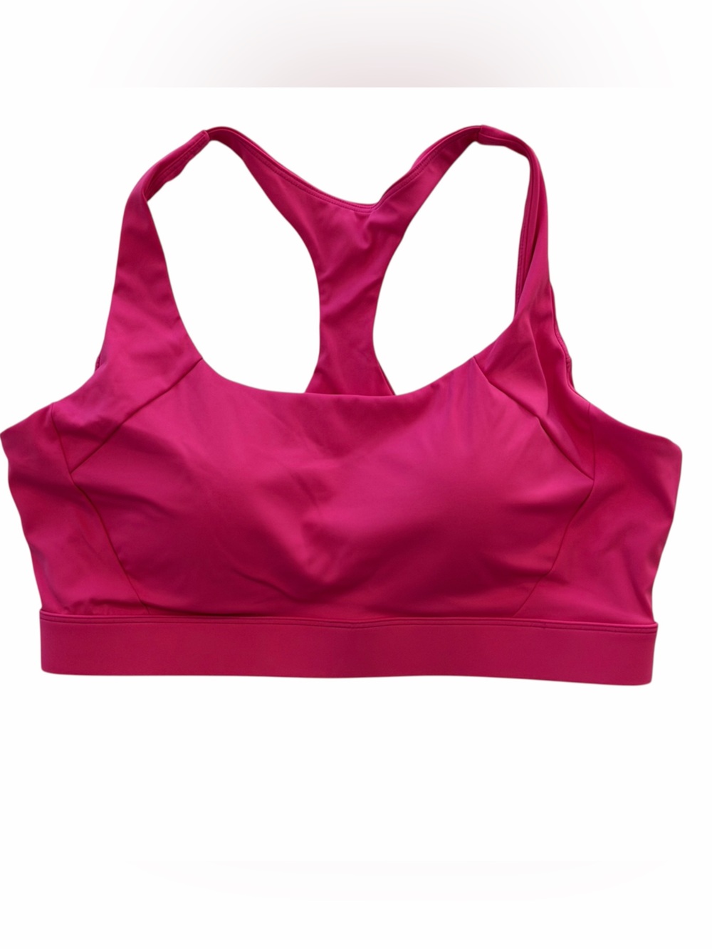 NWOT Pink Racerback Sports Bra Size Large Medium Support Activewear Yoga Gym